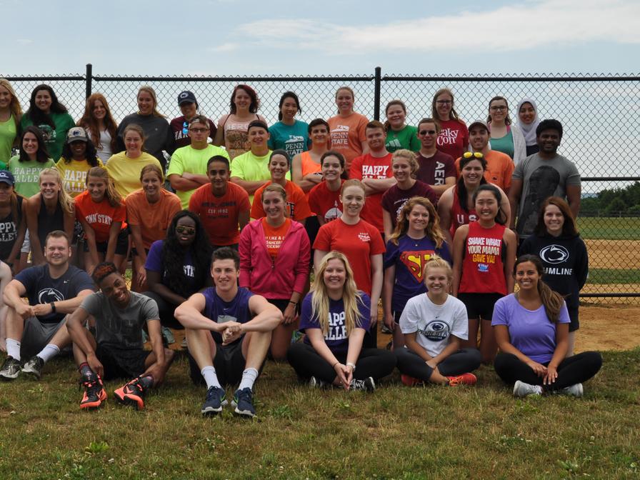 Group of LEAP mentors pose for photos after training session