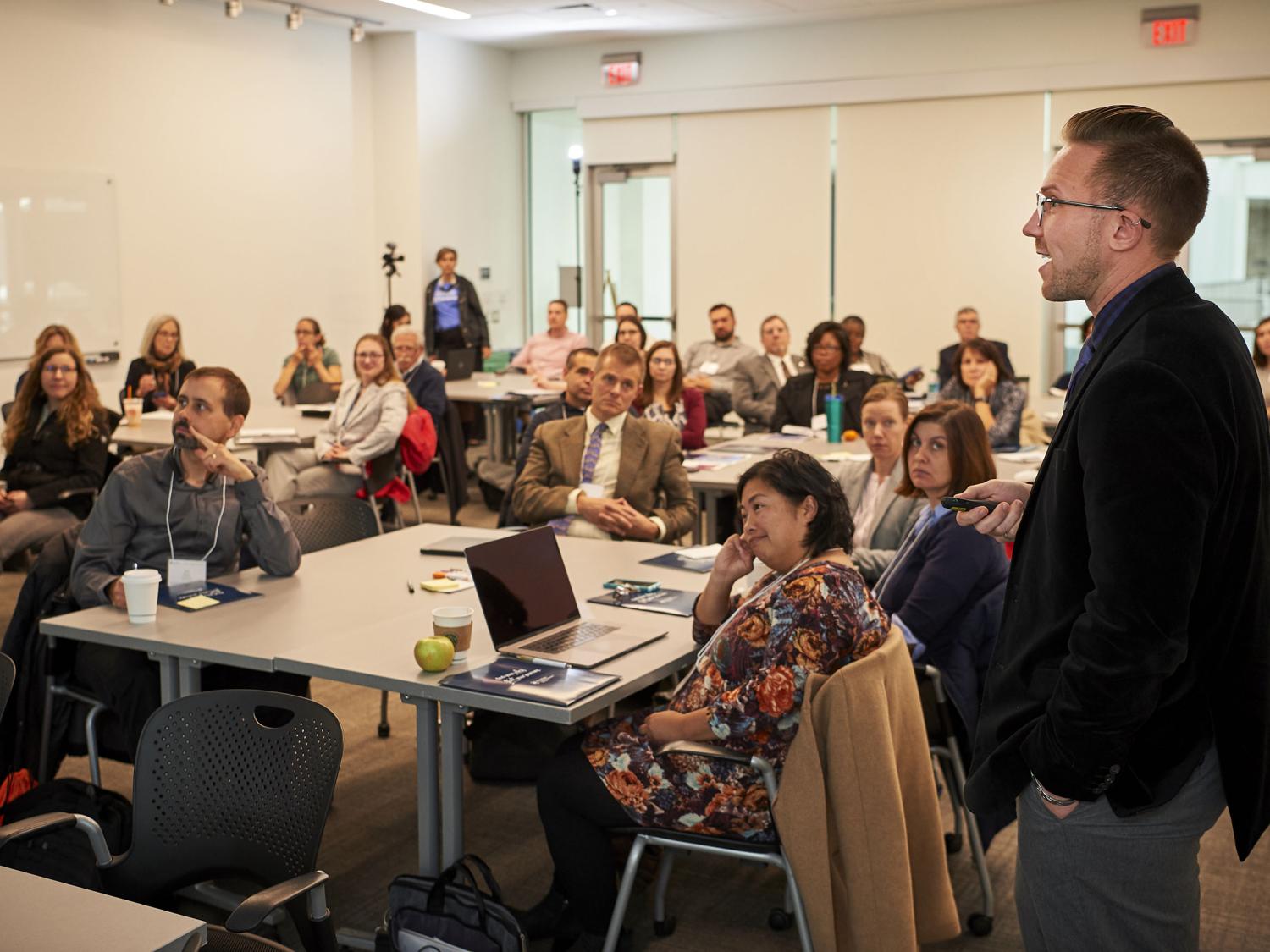 Brian Patchcoski leads a session