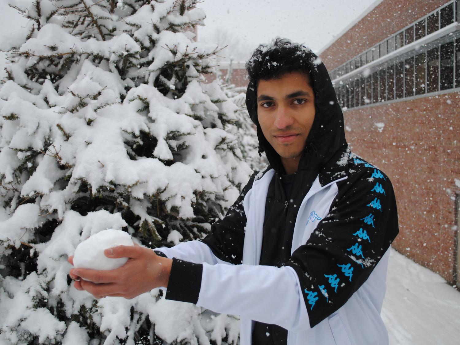 Kuwait native Craig Miranda had never seen snow until last Thursday when Erie received 12.6 inches of snowfall within a 24-hour period.
