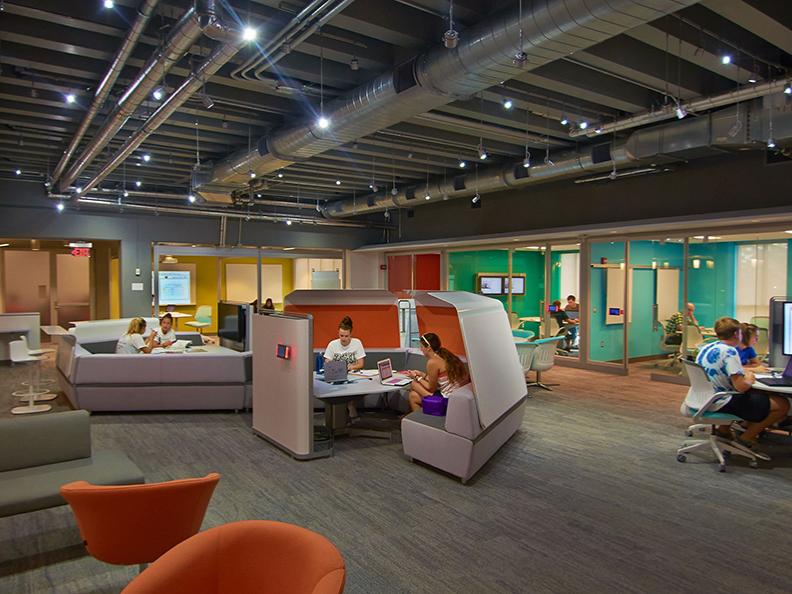A wide shot of the Krause Innovation Studio