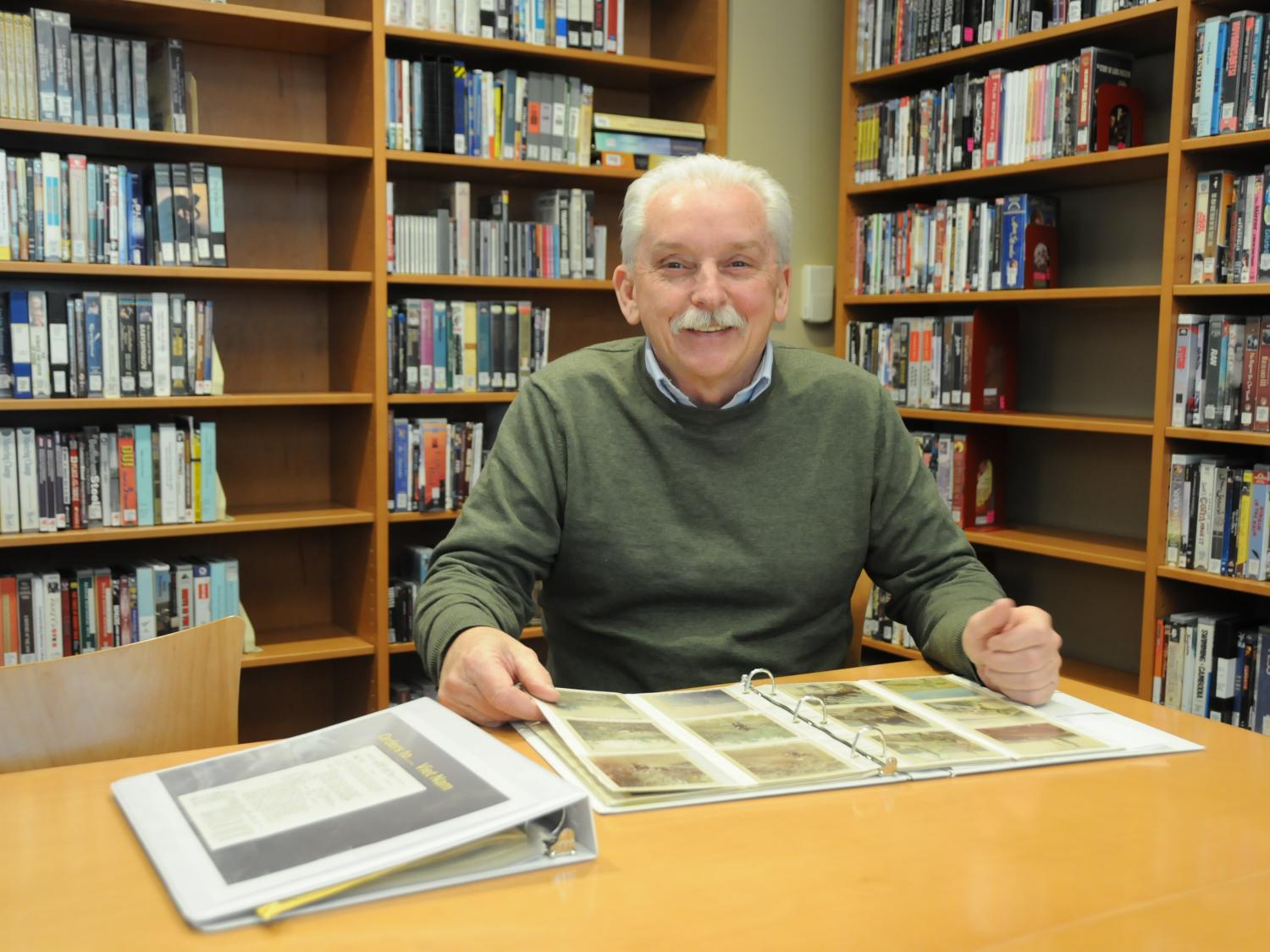 Tom Roney in library