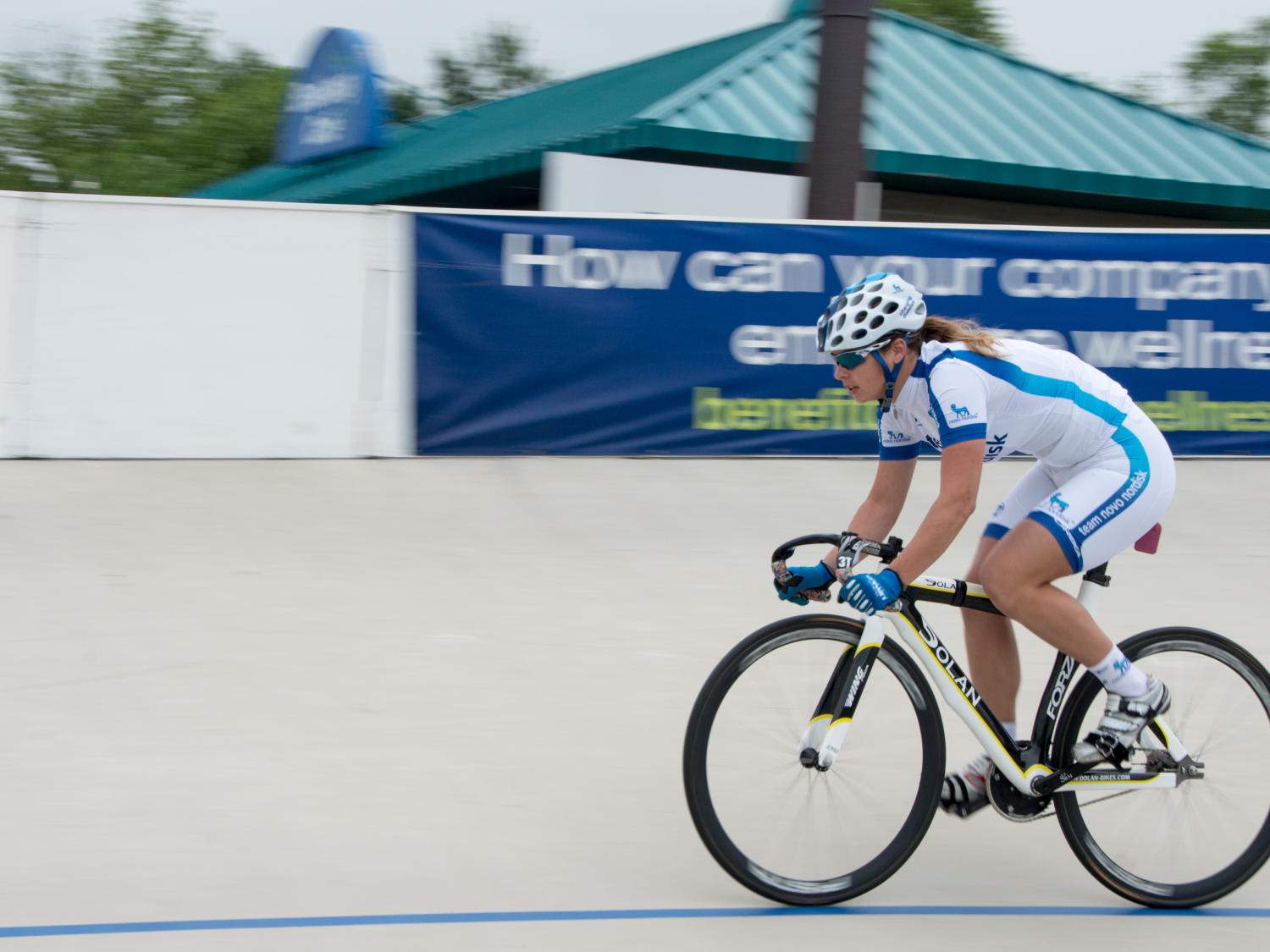 Cyclist Mandy Marquardt at the Valley Preferred Cycling Center.
