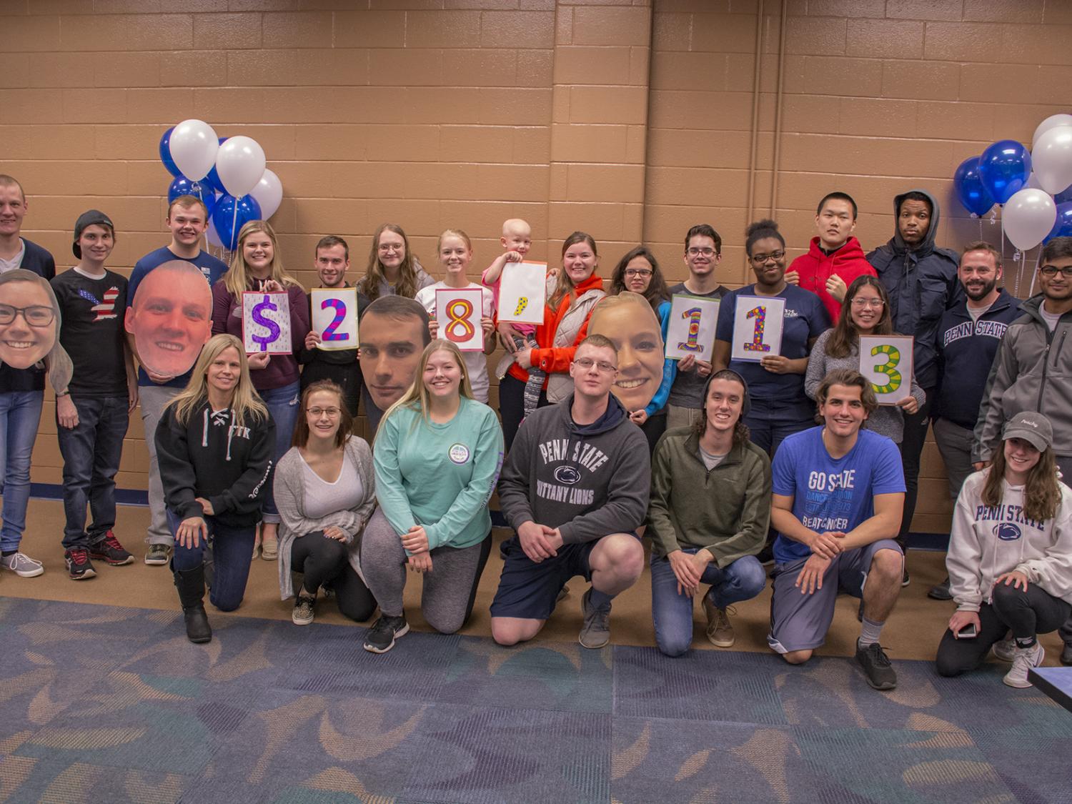 Schuylkill Benefitting THON students reveal their total raised to battle pediatric cancer from 2017-18.