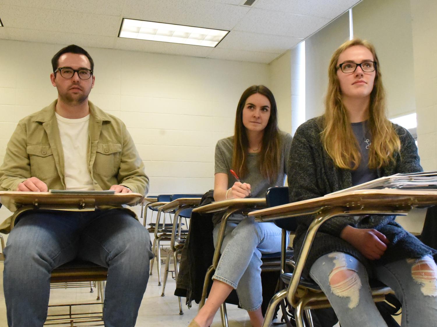 Dereck Majors, Hailey Roberson and Julia Benim, pictured left to right, are three students enrolled in EDTHP 115A: Competing Rights: Issues in American Education.