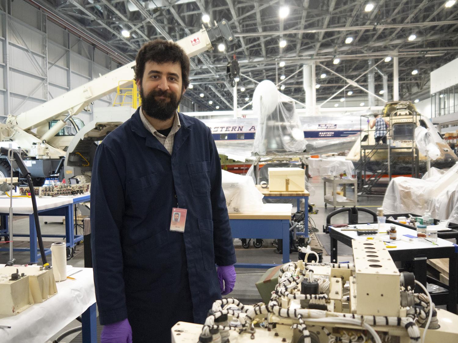 Daniel J. Ravizza at the Smithsonian Institution’s Steven F. Udvar-Hazy Center in Chantilly, Virginia.