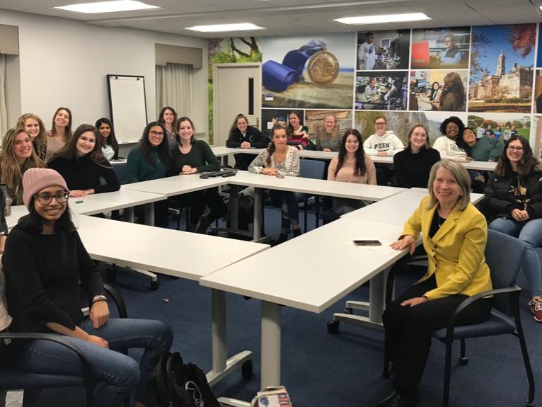 Schreyer Honors College Dean Peggy A. Johnson with Schreyer for Women members