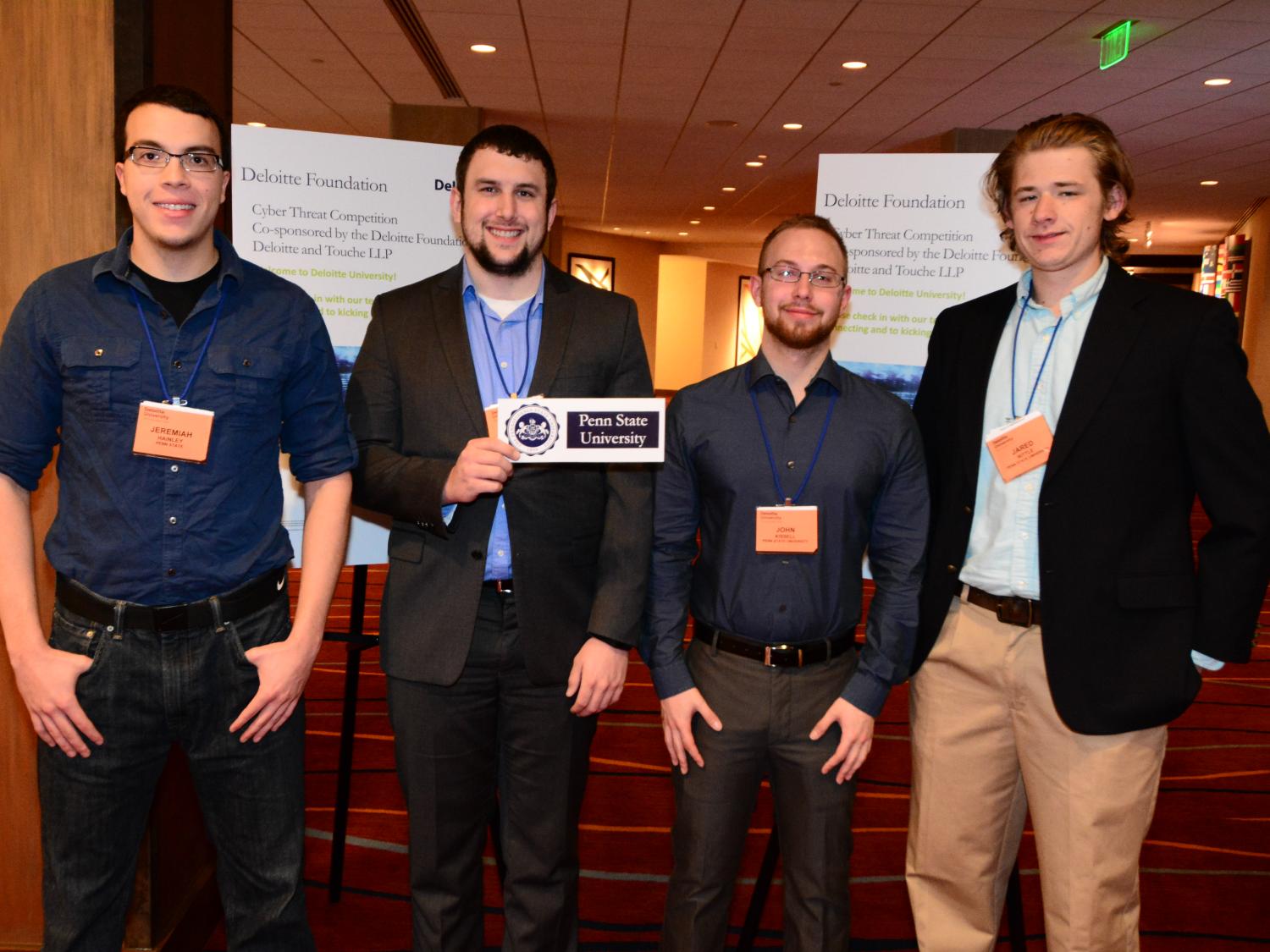 IST Students who placed fourth in the Deloitte Foundation Cyber Threat Competition