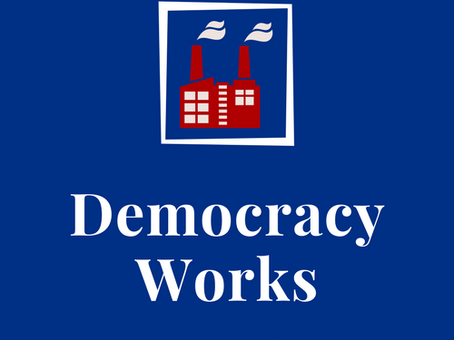 Democracy Works podcast logo