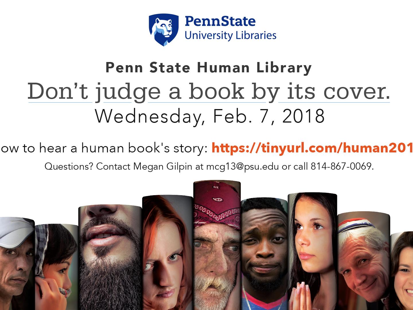 Human Library 2018 Flyer - Feb 7 at University Libraries