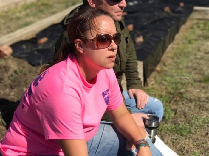 Marly Doty on a service trip in West Virginia 