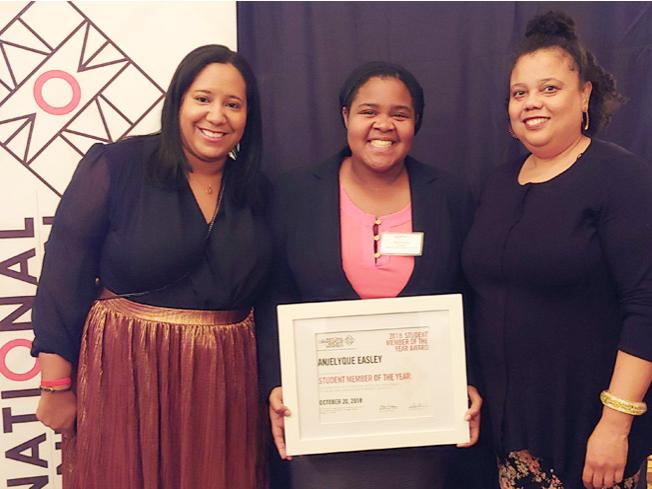 Anjelyque Easley with Tea Winn, on the left, and Monique McCray