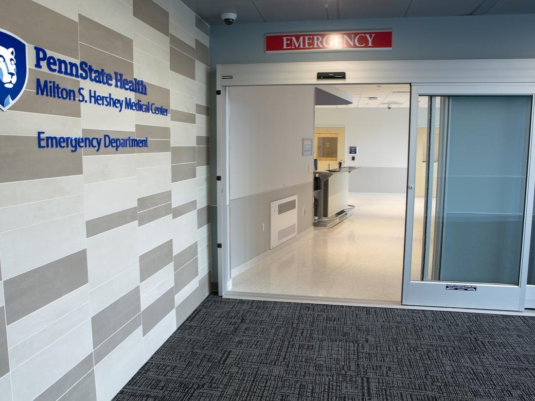 The entrance to an emergency department