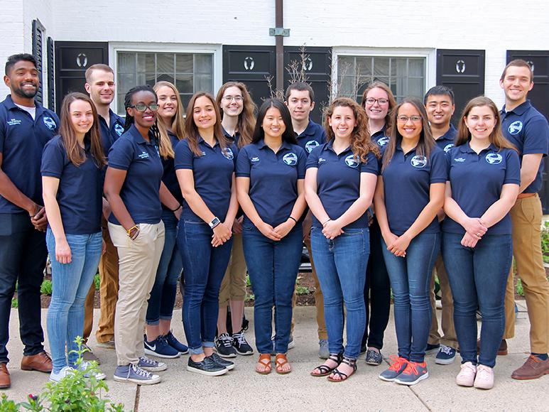 Members of the EMS Ambassadors give students interested in the College of Earth and Mineral Sciences a peer-to-peer look at what it's like to be a student at Penn State.