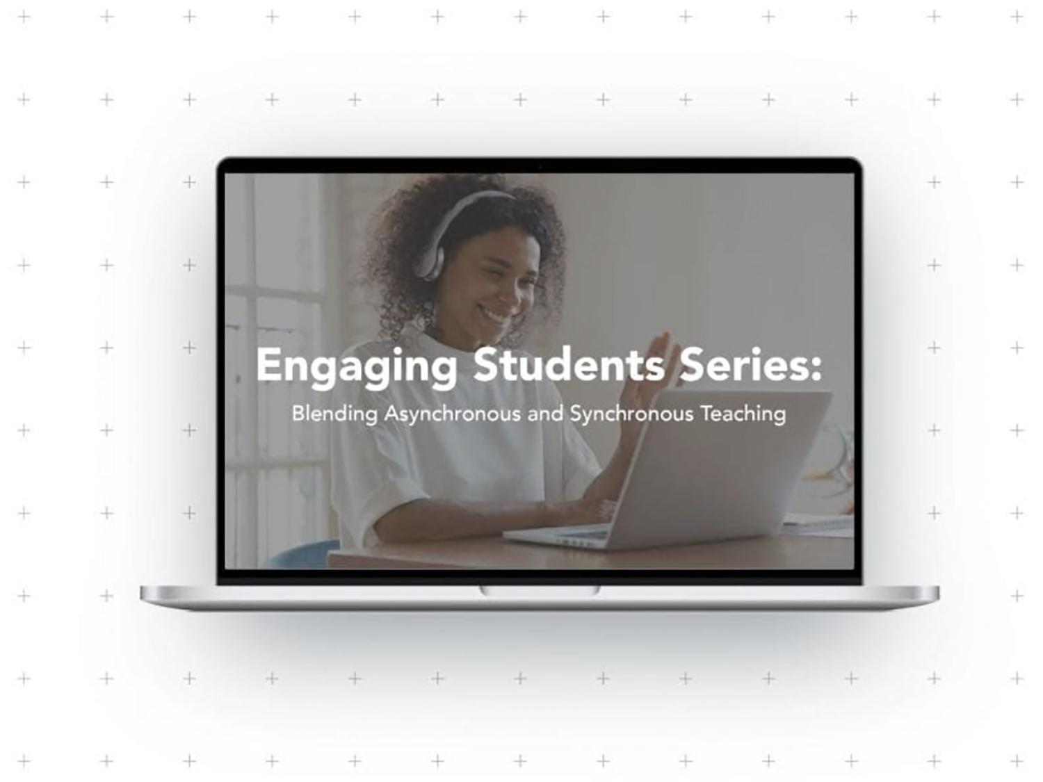 a woman wearing headphones working at a computer