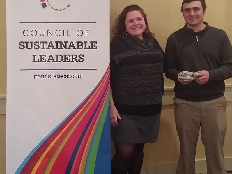 Assistant Teaching Professor of Wildlife Technology Keely Roen with student Eli DePaulis