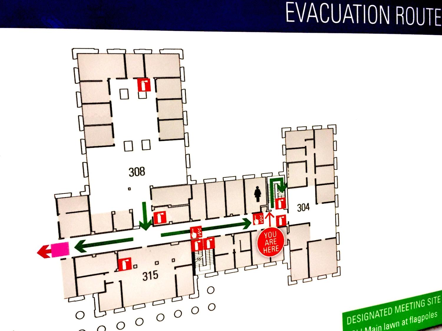 Building evacuation map