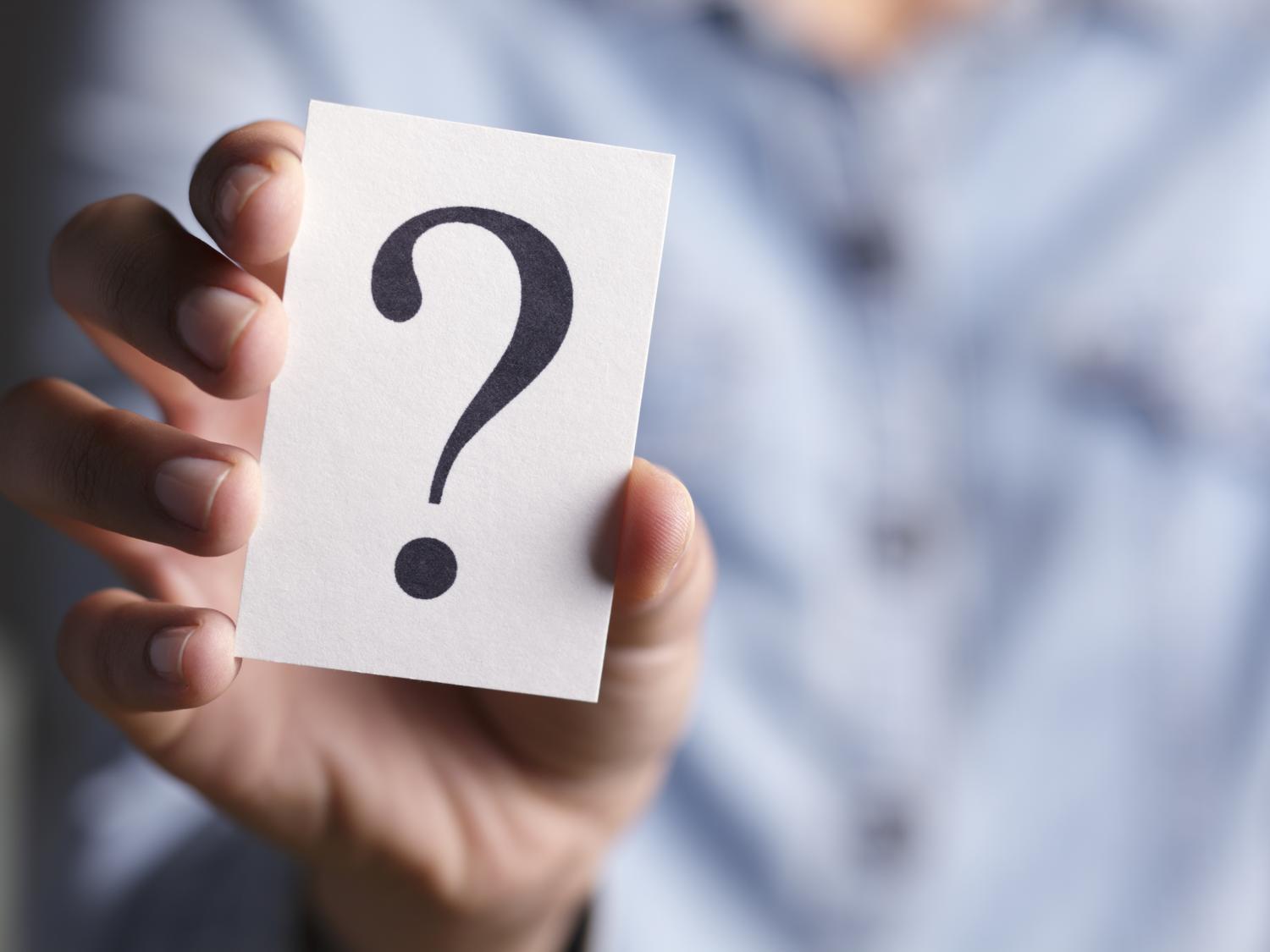 card with question mark