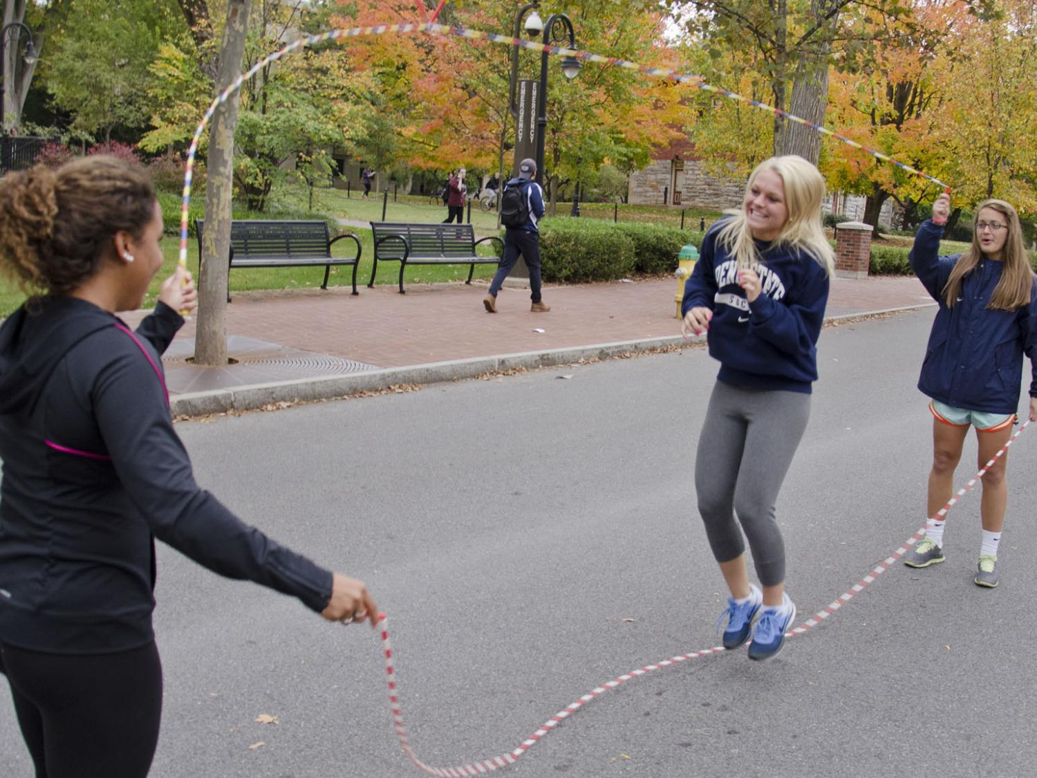 Students played double Dutch