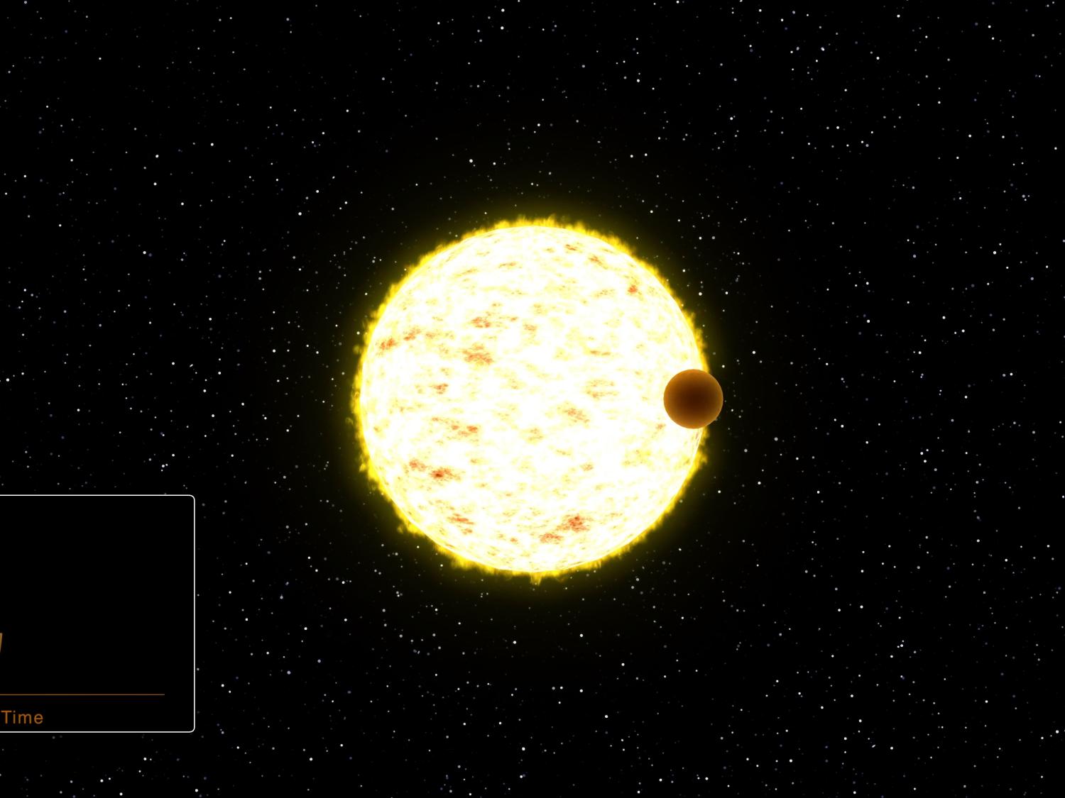 planet in front of star