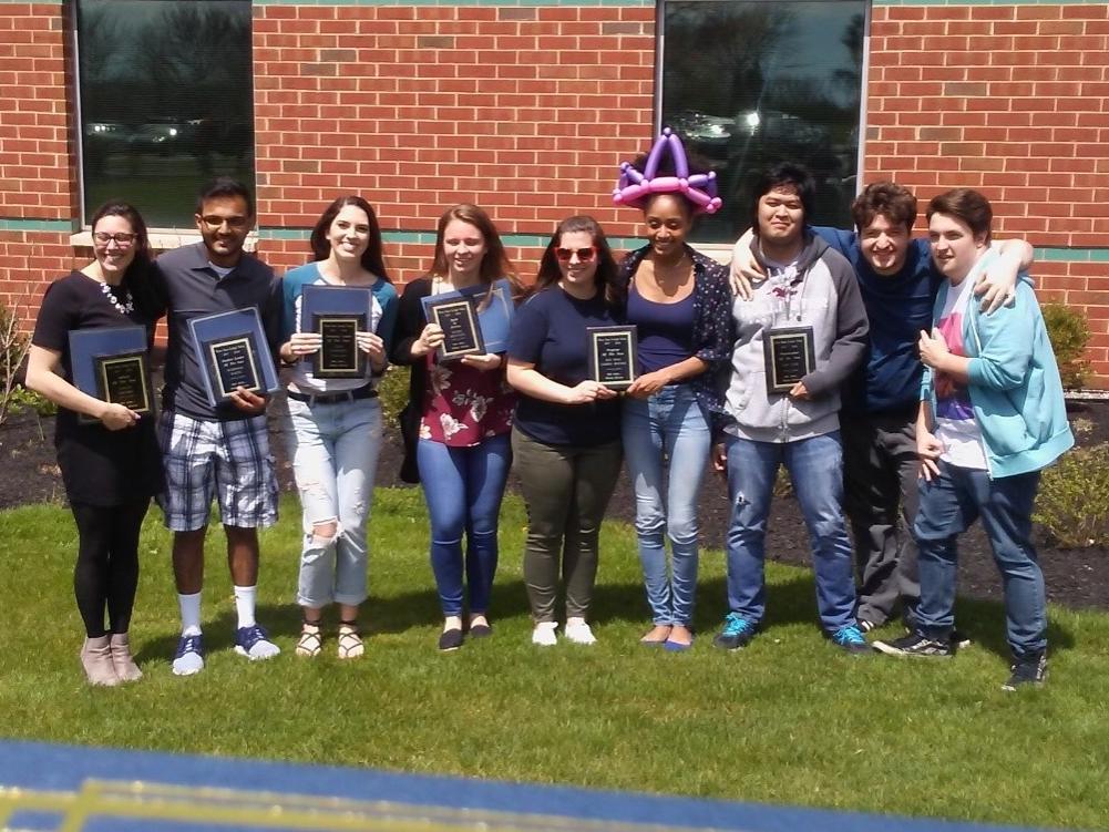 Group shot of student award winners