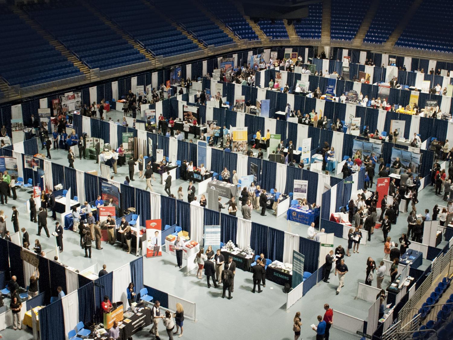 Floor of BJC at Career Days event