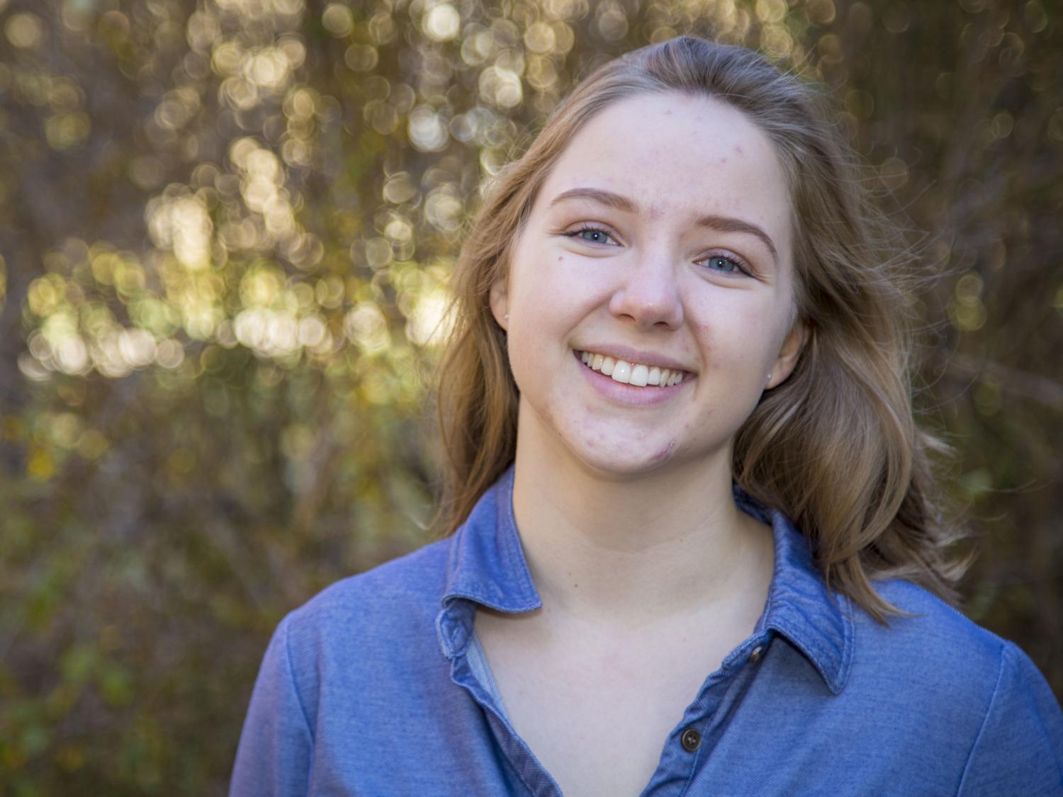 Genevieve Stafford, the fall 2017 student marshal for the College of the Liberal Arts