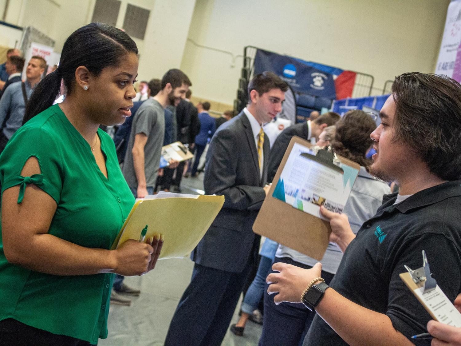 A total of 21 new companies were in attendance at Penn State Behrend's Fall Career and Internship Fair.