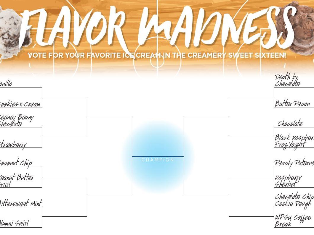 The Flavor Madness tournament bracket 