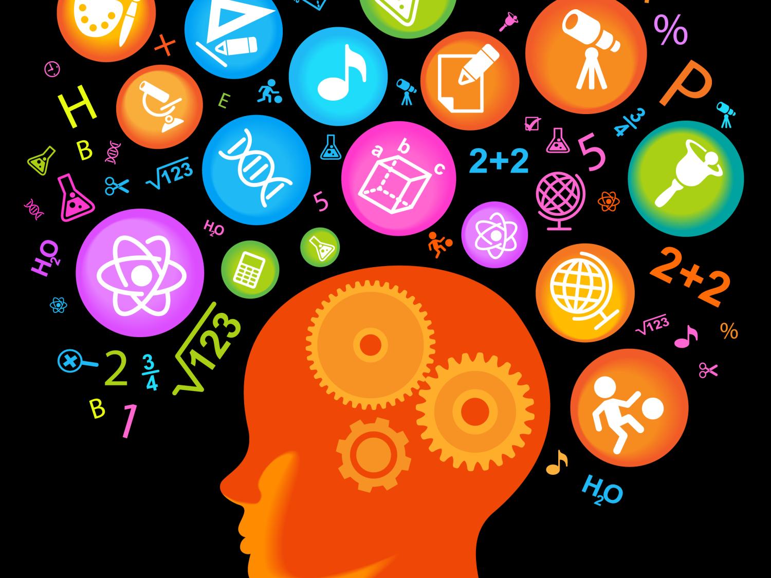 illustration brain and thoughts