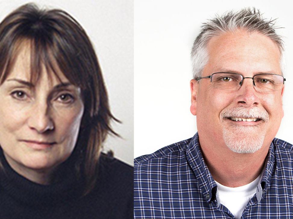 Headshots of Stephanie Saul and Jim Schaefer