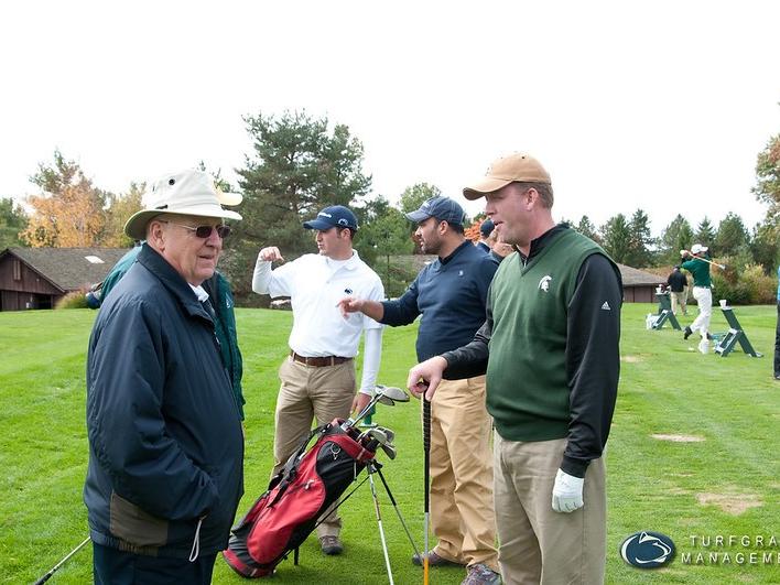 Frank Dobie at golf course