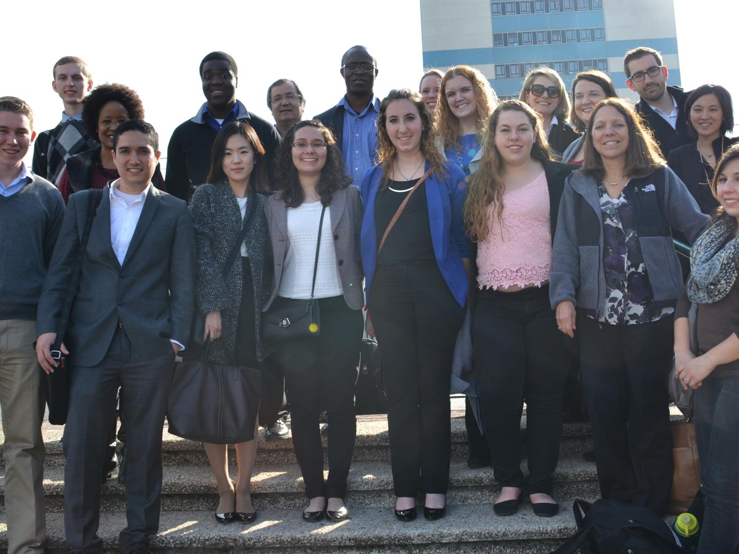 A group photo of the collaborative team in France