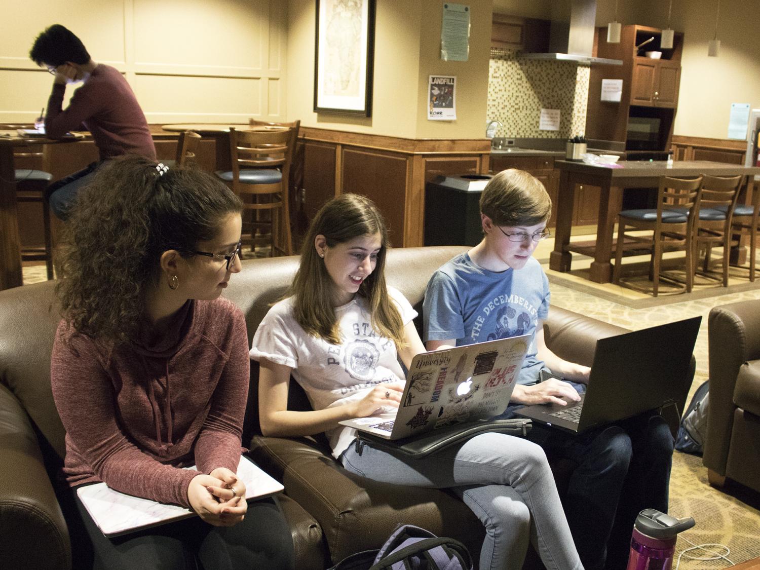 Penn State students Jack Flannery, Amanda Pretory, Olivia Sarracino, and Sean Cicchellio