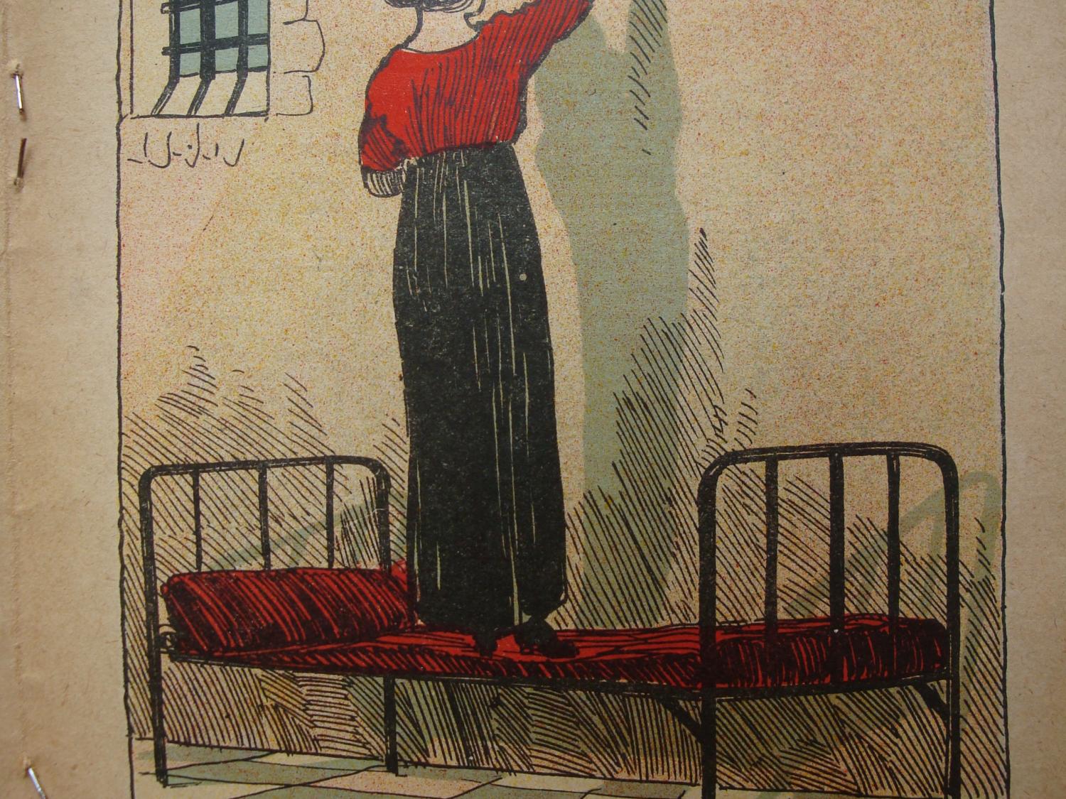 drawing of Petit in prison