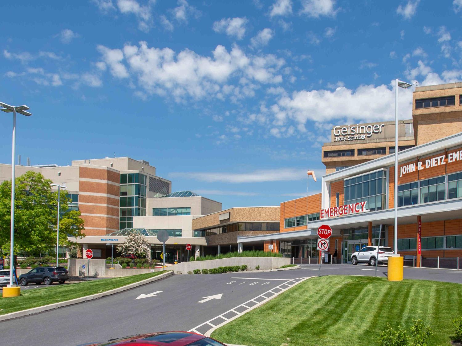 An external photo of Geisinger Holy Spirit Hospital.