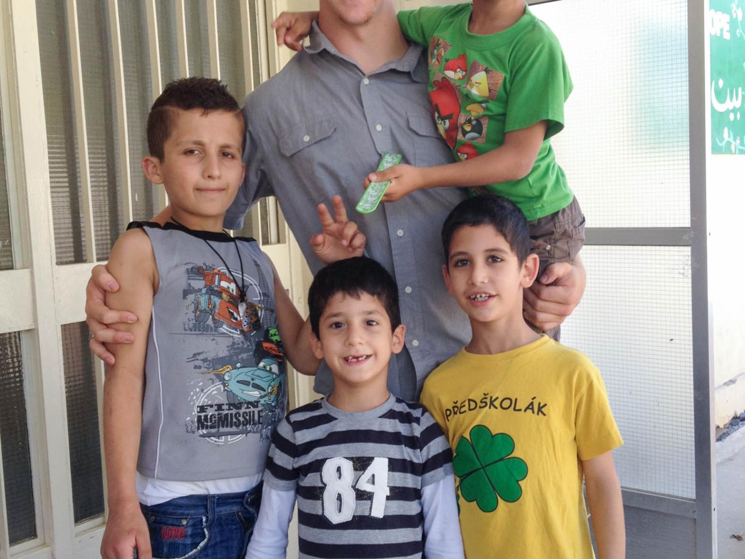George Settle and kids