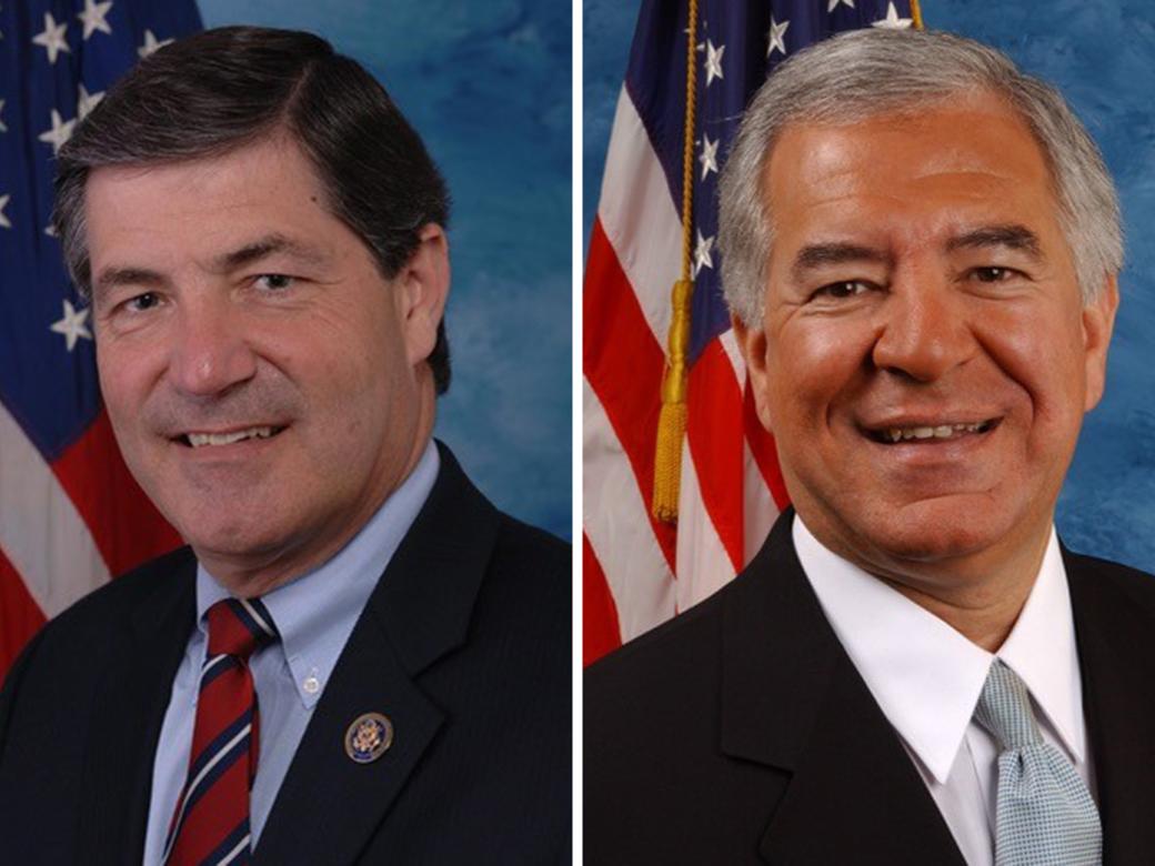 Portraits of former U.S. Reps. Jim Gerlach and Nick Rahall