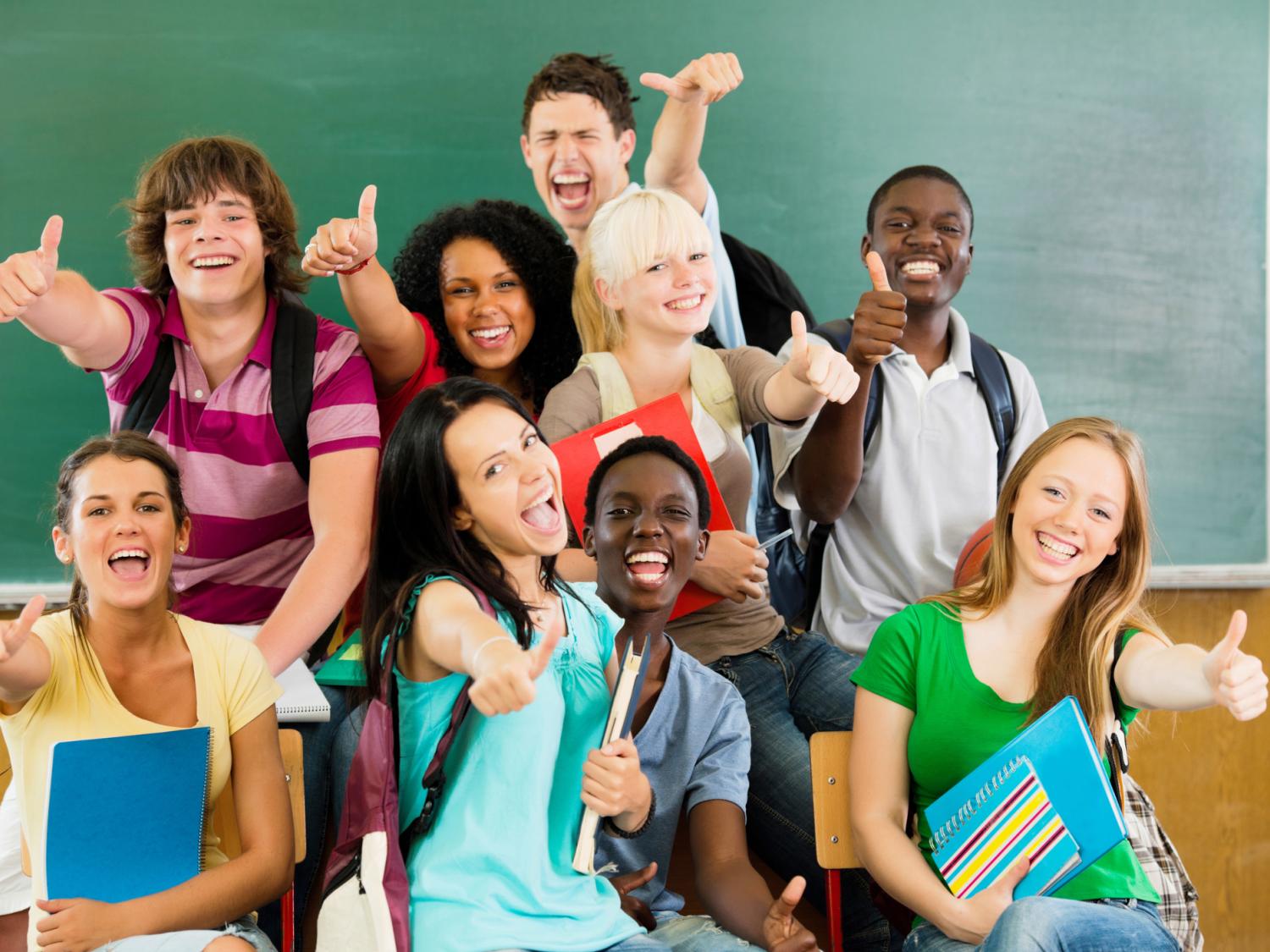 happy students
