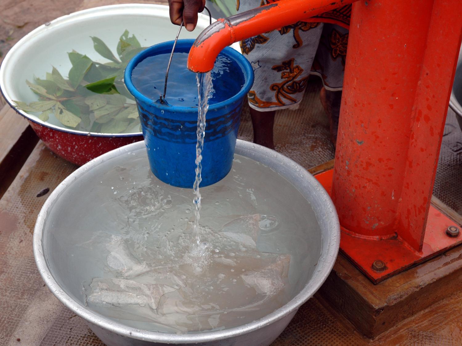 Water in a bucket