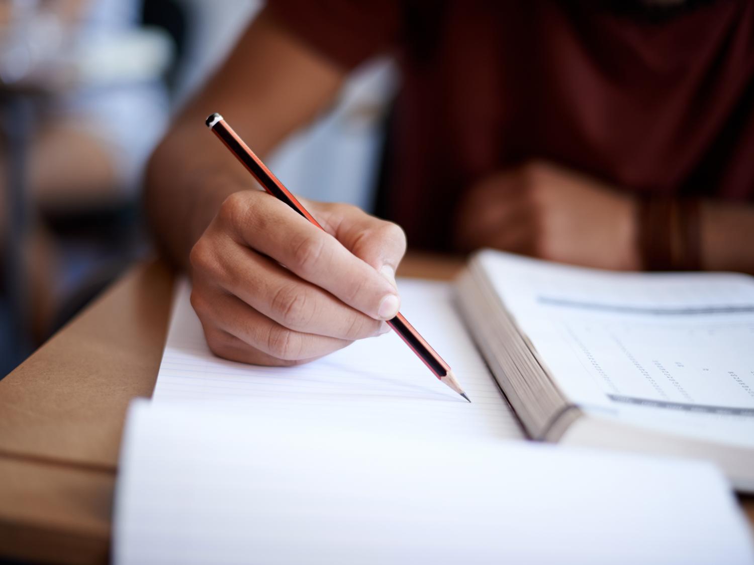 Student writing
