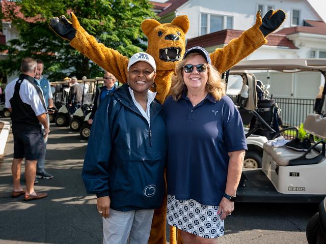 two women with Nittany Lion