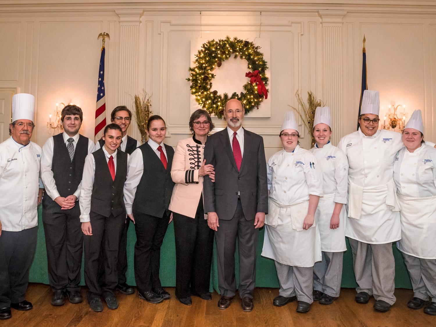 Penn College students at Governor's Residence