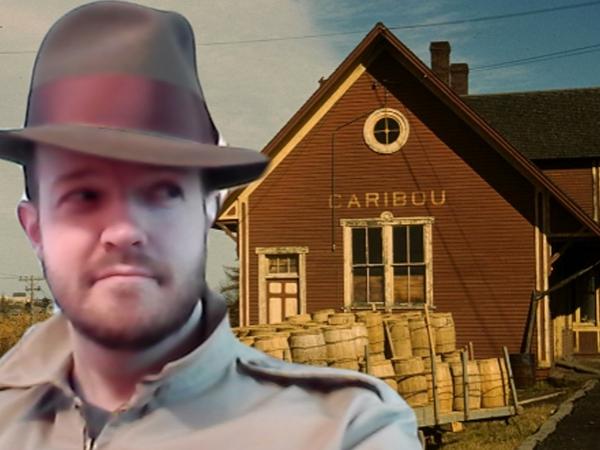 Jared Frederick dressed in Depression-era clothing