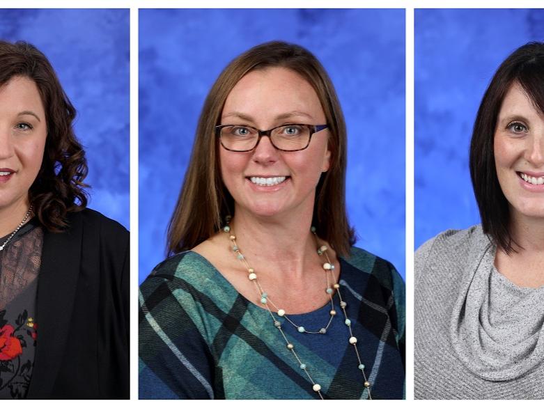 Portraits are shown side by side of Jill Arnold, director of Women’s and Children’s Services; Krista Williamson director of Inpatient Services; Nicole Gautsch, director of Emergency Services.