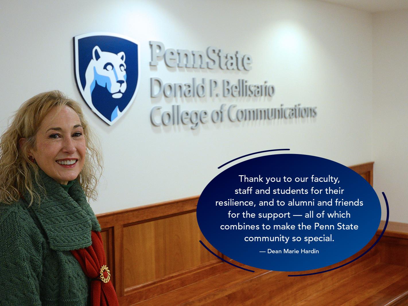 Thank you to our faculty, staff and students for their resilience, and to alumni and friends for the support — all of which combines to make the Penn State community so special.