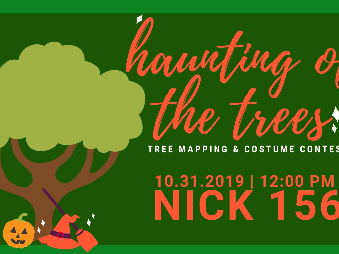 Community members are invited to visit campus Thursday, Oct. 31, to become “citizen scientists” and help map the arboretum. 