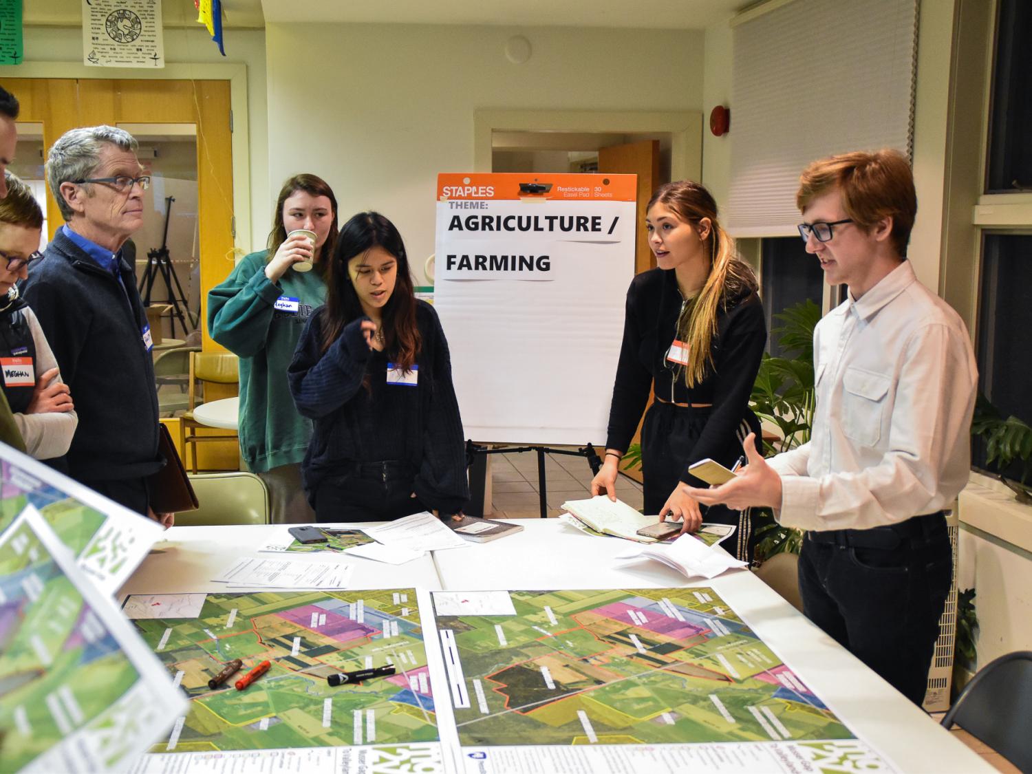 Landscape architecture students engage with the community at the Feb. 7 meeting.