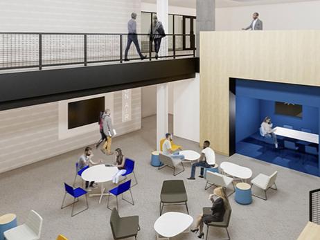 Bellisario Media Center interior, team spaces