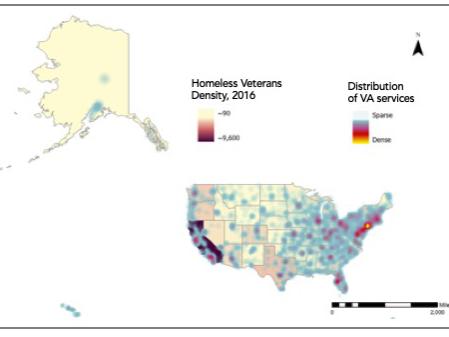 U. S. Department of Veterans Affairs service centers are concentrated in urban areas and do not align with largest populations of veterans