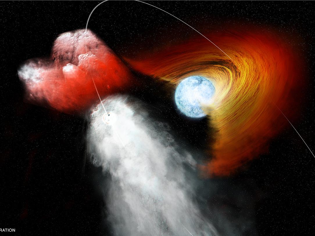 Illustration of a high-mass X-ray binary